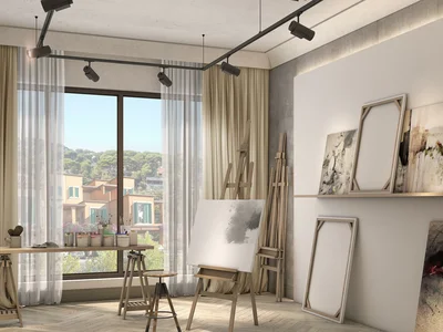 Complexe résidentiel New residence Lagoons Nice with a beach, swimming pools and a spa close to the autodrome and Palm Jumeirah, Damac Lagoons, Dubai, UAE