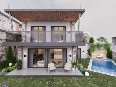 Wohnanlage New complex of villas with swimming pools and gardens in the center of Bodrum, Turkey
