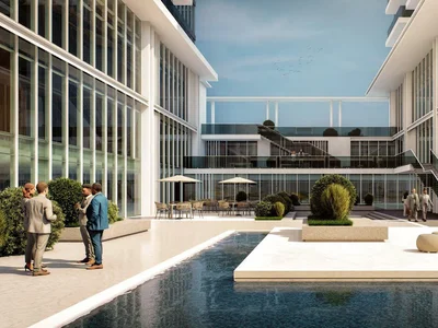 Жилой комплекс Новая резиденция Avenue Park Towers с бассейнами и парком рядом со станцией метро и международным аэропортом, Wasl 1, Дубай, ОАЭ