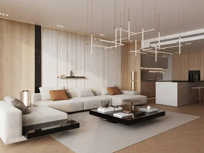 Complejo residencial Apartments in the new Ivory residence with swimming pools and a mini golf course in the Al Jaddaf area, Dubai