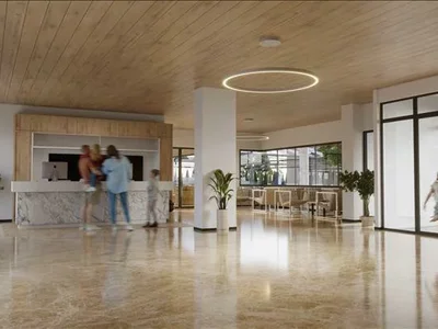 Wohnanlage New residence with an aquapark, swimming pools and a tennis court at 150 meters from the beach, Mersin, Turkey