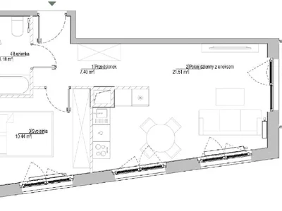 Жилой комплекс 2-комнатная квартира 43,53 м² в Варшаве — Białołęka