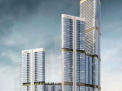 Complexe résidentiel New residence Skyvue Volair with a swimming pool and a spa close to Downtown Dubai and the international airport, Sobha Hartland II, Dubai