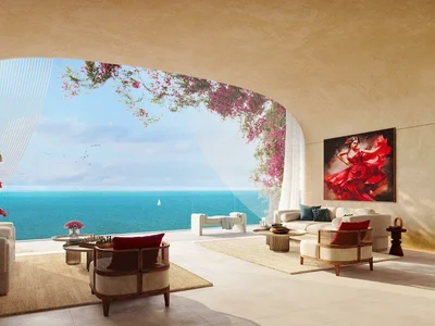 Wohnanlage New residence Marbella with swimming pools, a spa center and a beach, Europe Island, Dubai, UAE
