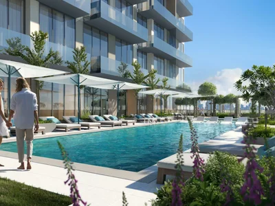 Complexe résidentiel New residence Ozone 1 with a swimming pool and a parking close to highways and Palm Jumeirah, JVC, Dubai, UAE
