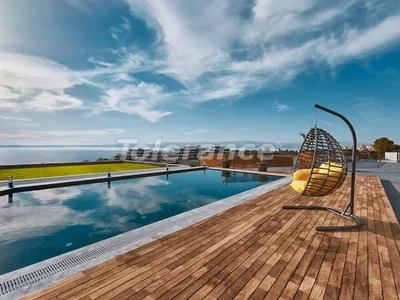 Zespół mieszkaniowy Apartments 1+1, 2+1, 3+1 in Çeşme, İzmir in a complex with a pool and sea view