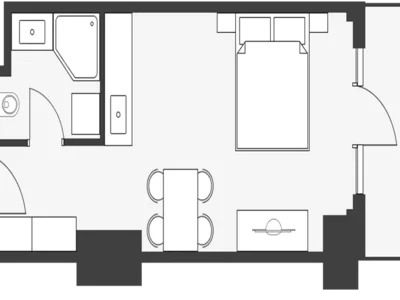 Complejo turístico Hotel rooms at Wyndham Residences Batumi.