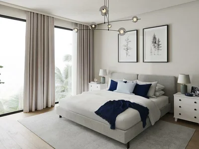 Wohnanlage New residence Hamilton with a swimming pool and a park, Town Square, Dubai, UAE