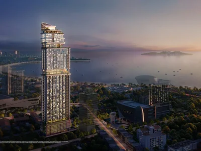 Wohnanlage New high-rise residence with swimming pools, co-working areas and gardens, Pattaya, Thailand
