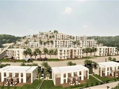  Pueblo de cabañas Townhouses 3+1 in Bodrum with private beach, pool and sea view