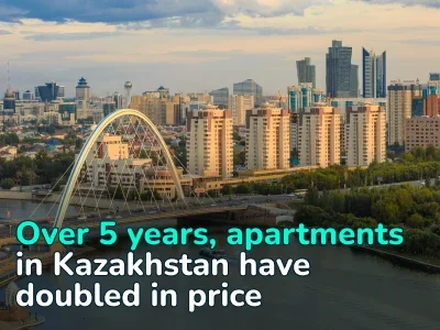 How much does an apartment cost in different cities of Kazakhstan?