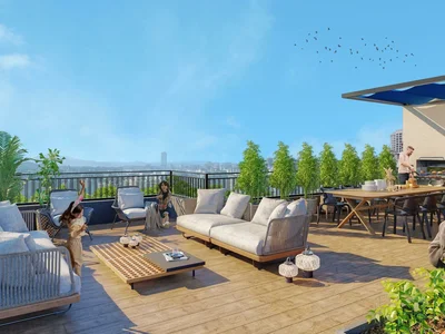 Complejo residencial Residential complex surrounded by park, near the International Financial Center, Istanbul, Turkey