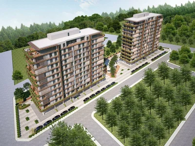 Zespół mieszkaniowy New residence with a garden, a swimming pool and around-the-clock security, Istanbul, Turkey