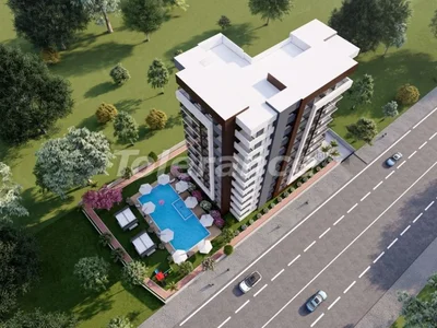 Zespół mieszkaniowy 1+1 apartments from the developer in Erdemli, Mersin with a pool and near the sea 
