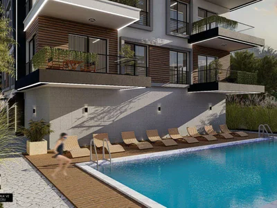 Complexe résidentiel Residential complex 600 meters from the beach and promenade, in the central part of the popular resort area, Mahmutlar, Turkey