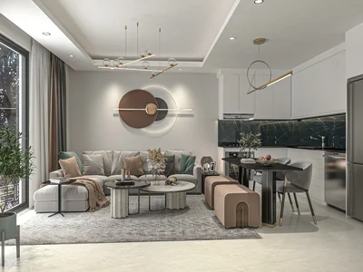 Zespół mieszkaniowy Small residential complex with swimming pool and gym, 400 m to the beach, in the center of Avsallar, Turkey