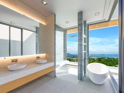 Zespół mieszkaniowy New complex of furnished villas with swimming pools and panoramic views, close to Chaweng nightlife, Samui, Thailand