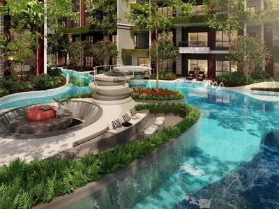 Complexe résidentiel New residence with a swimming pool near Bang Tao Beach, Phuket, Thailand