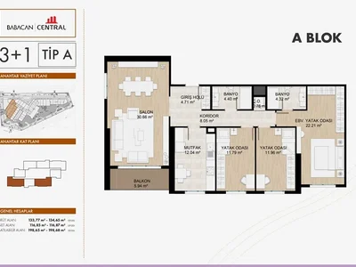 Wohnanlage Apartment in the luxurious Babacan Central complex.