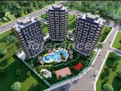 Complexe résidentiel Appartements du promoteur 1+1, 2+1 à Tece, Mersin avec piscine
