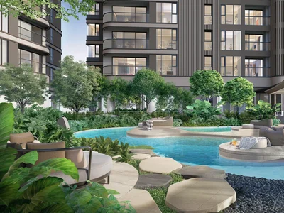 Complexe résidentiel New high-rise residence with a swimming pool, a water park and a panoramic view of the ocean, Jomtien, Pattaya, Thailand