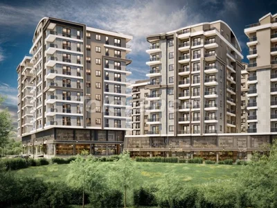 Complexe résidentiel Nouveaux appartements du promoteur 1+1, 2+1, 3+1 à Muratpaşa, Antalya dans un complexe avec piscine en paiement échelonné
