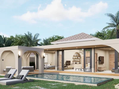 Wohnanlage New complex of villas on the first sea line, 5 minutes from the beach, Samui, Thailand
