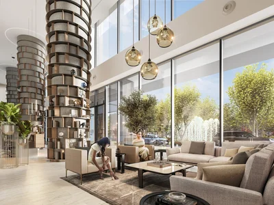 Complexe résidentiel New Orbis Residence with a swimming pool and gardens close to highways, Motor City, Dubai, UAE
