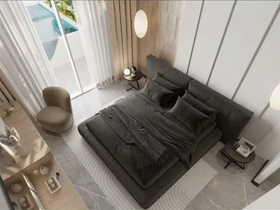 Wohnanlage New residence Samana Portofino with swimming pools and a lounge area, Dubai Production City, Dubai, UAE