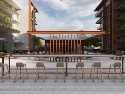 Zespół mieszkaniowy Residential complex with several swimming pools, gym, children's playground, Deşemealtı, Antalya, Turkey