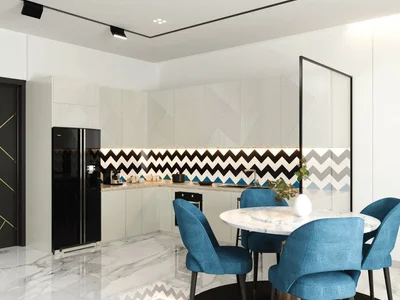 Zespół mieszkaniowy Elitz 2 — new high-rise residence by Danube with swimming pools and a mini golf course in JVC, Dubai