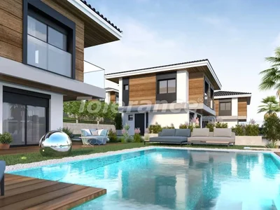 Wieś domków Detached villas 4+1, 5+1 in Çeşme, İzmir with a private pool and sea view
