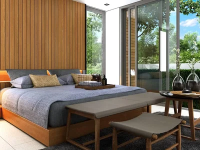 Zespół mieszkaniowy New complex of villas with swimming pools and gardens close to layan Beach, Phuket, Thailand