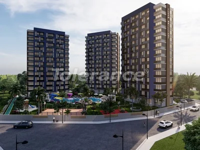 Complexe résidentiel Appartements du promoteur 1+1, 2+1 à Tece, Mersin avec piscine