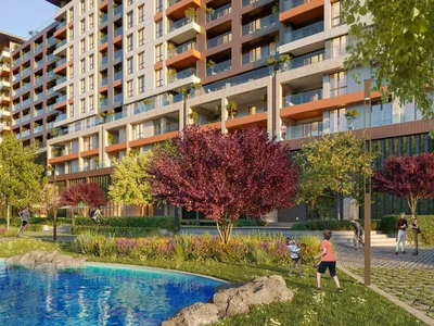 Zespół mieszkaniowy New residence with a swimming pool and a kids' playground, Istanbul, Turkey