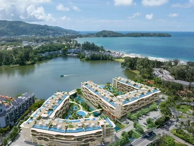 Zespół mieszkaniowy New residential complex on the lagoon shore near Bang Tao beach, Phuket, Thailand