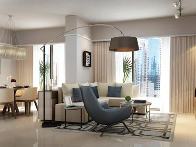 Wohnanlage Furnished apartments with large balconies in Avanti residential complex with a gym, Business Bay, Dubai, UAE
