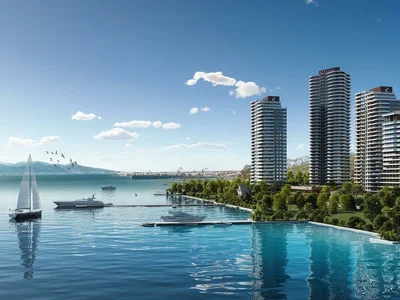 Residential complex Premium apartments on the first line by the Aegean Sea, in a quiet area of Izmir city centre, Turkey