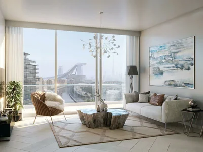 Wohnanlage Modern residence Riviera IV with a swimming pool, green areas and a picturesque view in MBR City, Dubai, UAE