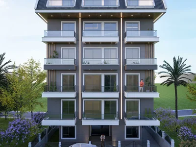 Zespół mieszkaniowy Small residential complex with swimming pool and gym, 400 m to the beach, in the center of Avsallar, Turkey