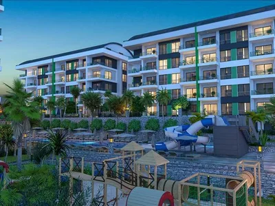 Zespół mieszkaniowy New residence with swimming pools and a spa complex at 200 meters from the sea, Kargilak, Turkey