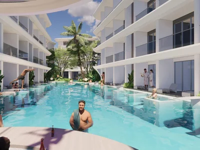 Zespół mieszkaniowy New residential complex on the seafront in Bang Rak, Samui, Thailand