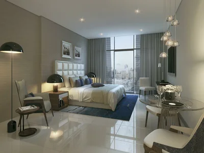 Wohnanlage Luxury residence Majestine with a swimming pool and gardens in the center of Business Bay, Dubai, UAE