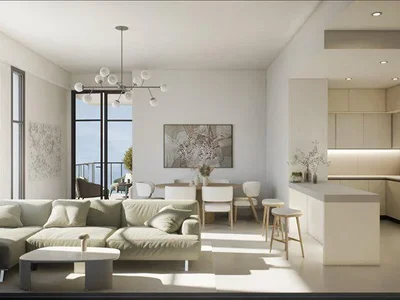 Complexe résidentiel New Aria Heights Residence with swimming pools and restaurants in the prestigious area of JVC, Dubai, UAE