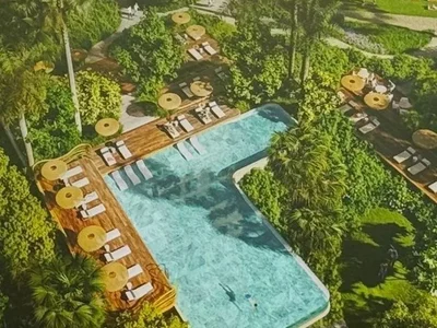 Wohnanlage New high-rise project Talea with a swimming pool, a spa and a co-working space, Forest District, Dubai, UAE