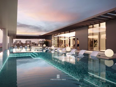 Complexe résidentiel New high-rise The Place Residence close to golf clubs, Dubai Sports City, Dubai, UAE