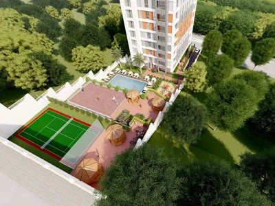 Zespół mieszkaniowy Residence with a swimming pool and a tennis court, Istanbul, Turkey