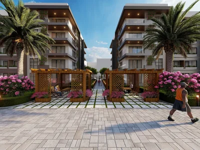 Zespół mieszkaniowy Residential complex with parking, fitness centre and swimming pool, Deşemealtı, Antalya, Turkey
