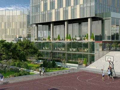 Wohnanlage High-rise residence with a swimming pool and a sports center near the coast, Istanbul, Turkey