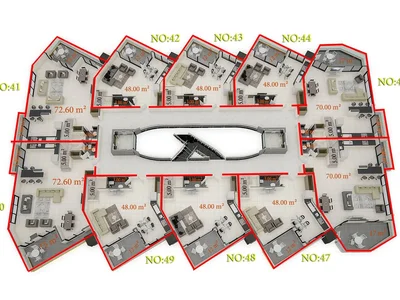 Complexe résidentiel Duplex 3+1 in the Konak Premium complex.